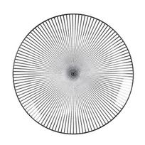 Homla Navia lėkštė, juoda, 27 cm, geometrinis raštas