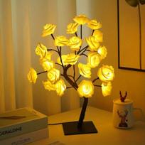 USB LED rožių medžio lempa,  Geltona rožė