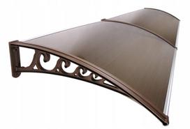 Stogelis virš durų Metal-gum, 200x100 cm, rudas
