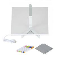 Led Vaikiškas Piešimo Stalas Xl 30*20Cm + 7*Mazaki
