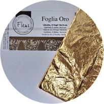 Metalinė folija, aukso sp., 25 lakštai, 14×14 cm