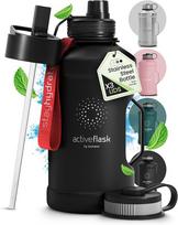 ACTIVE FLASK Nerūdijančio plieno gertuvė su šiaudeliu 2200 ml, juoda