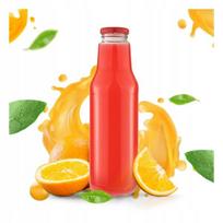 Stiklinė Kubuš 750ml sultims, pienui, sirupams + dangtelis