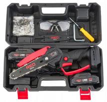 Akumuliatorinis grandininis pjūklas RED TECHNIC 21V 2x2,0Ah