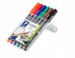 Staedtler Lumocolor 317 M permanentiniai markeriai, 6 spalvų, 1mm