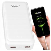 Atsarginis maitinimo šaltinis ("Power Bank") Powerbank 20000 mAh USB-C įvestis 2xUSB-A išvestis + USB-C 5V 3A balta VA0341W Vayox