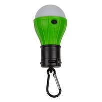 Lauko Stovyklavimo LED Lempa su Karabinu - 4 Spalvos Lauko Šviesos Lemputė su Reguliuojamu Intensyvumu - Žalia