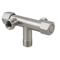Kampinis vožtuvas su keramine galvute Balneo, modelis 4, nerūdijančio plieno (inox), 1/2 x 3/8 x 3/4"