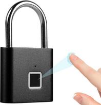 Piršto atspaudų spynos, atspari orui, USB įkrovimas, juoda