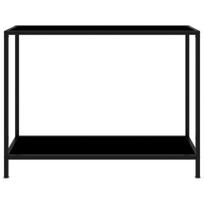 Konsolinis staliukas，konsolinis stalas, juodas, 100x35x75cm, grūdintas stiklas CFE86959