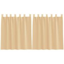 Voile užuolaidos su strypų kišenėmis, 2vnt., smėlio spalvos CFE5629401