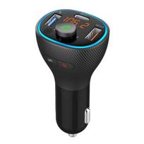 Automobilinis Art FM bangų moduliatorius su Bluetooth 5.0 + USB A QC3.0 + C tipas (iš viso 30 W) FM-73, juodas