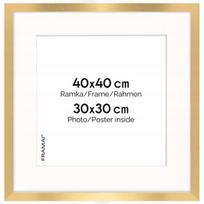 Auksinė nuotraukų rėmelė Framai® 40x40 cm su passe-partout (30x30 cm)