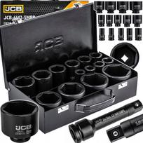 Smūginės giluminės galvutės Jcb 3/4", 15 vnt., 17-65 mm
