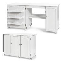 Rašomasis stalas Costway 158x50x75 cm, baltas