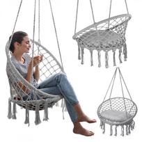 Pakabinamas lauko krėslas Boho, pilkas