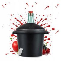 15l fermentacijos balionas su krepšiu, kamščiu ir vamzdeliu