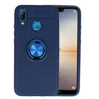 Huawei P20 Lite apsauginis telefono dėklas, mėlynas, magnetinis, su žiedu