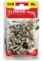 Cinkuoti savisriegiai sraigtai su poveržle Klimas 4,2x13mm, 40 vnt.