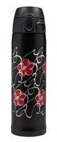 Zojirushi 480ml terminis puodelis su japoniškais raštais, juodas
