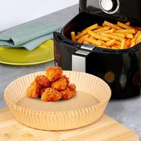 Air Fryer neriebaus kepimo indelis, popierinis apvalus, 23 cm, 50 vnt.