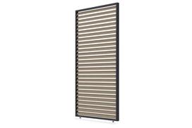 Horizontalių žaliuzių sienelė pavėsinėms Pergola ELEGANCE/DELUXE/FUSION 1.3 m, Woodgrain (123.5 cm)