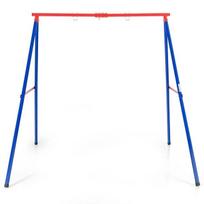 Costway Tvirtas metalinis sūpynių rėmas A formos sodo sūpynių rėmas 194 x 184 x 180 cm raudona + mėlyna