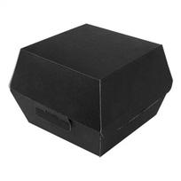 Burgerio dėžutė kartoninė terminė juoda elegantiška 14.4x13.6x9.2 50vnt., Burgerio dėžutė kartoninė terminė juoda elegantiška 14.4x13.6x9.2 50vnt.