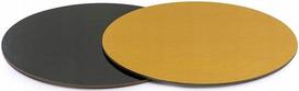 Tortų padėklas, apvalus, 40 cm, auksas/juoda