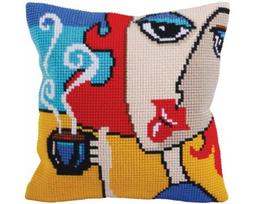Siuvinėjimo kryželiu rinkinys - pagalvė Collection D'Art 40x40 cm
