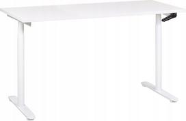 Kompiuterio stalas reguliuojamo aukščio Beliani Manual, 160 cm x 72 cm, 74 - 119 cm, balta sp.