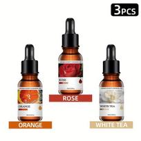 Aromaterapijos aliejų rinkinys, Apelsinų kvapas + rožė + baltoji arbata