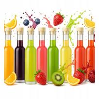 20x Stiklinės butelės Futura 250 ml su kamščiu
