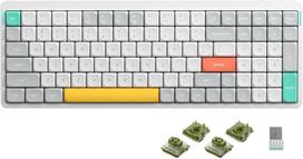 Belaidė Mechaninė Klaviatūra NuPhy Air96 V2, RGB, Hot-swap, Ionic White, Moss Switch