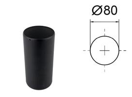Juoda kamino jungtis (-) su silikonine tarpine granuliniam šildymui. D-80 mm