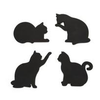 Balvi Padėklai Suvišiųjuose Patenkančiais juodais katinėliais – Rinkinys 4vnt.