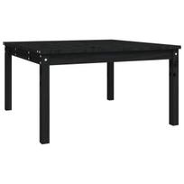 Sodo stalas，Lauko stalas, juodas, 82,5x82,5x45cm, pušies medienos masyvas CFE598003