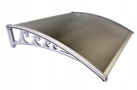 Stogelis virš durų Metal-gum, 150x80 cm, pilkas/rudas