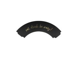 Keksiukų formelės Trick or Treat - Eat drink be scary! Black 4,8x7,6x4,6 cm (1 pak/ 6 vnt)