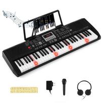 Costway 61 klavišo elektroninis pianinas, juodas