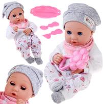 Lėlė Bobas 32cm su judančiomis akimis ir maitinimo priedais