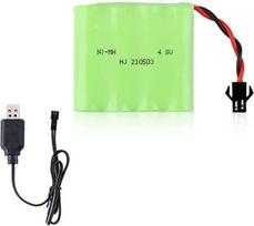 1 vnt. 4,8 V Ni-MH 1200 mAh įkraunama baterija nuotolinio valdymo automobiliui + USB įkroviklis
