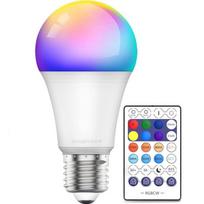 Išmanioji RGB lemputė su nuotolinio valdymo pulteliu E27 10W energiją taupanti šviesa LED nuotolinio valdymo funkcija