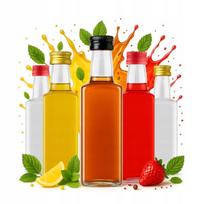 5x 250ml Stiklinės "whisky" butelkos su dangteliais