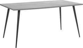 Valgomojo stalas Shumee Santiago, juoda sp./pilka sp., 160 cm x 80 cm x 76 cm