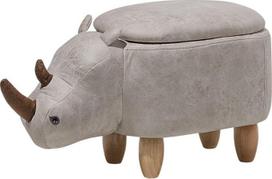Pufas Beliani Rhino, šviesiai pilka sp., 32 cm x 60 cm x 35 cm