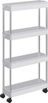 Virtuvės ir vonios kambario vežimėlis Songmics, 40 x 13,5 x 86 cm, baltas