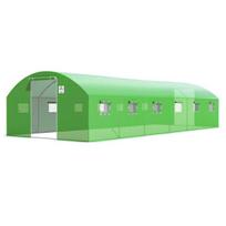 Arkinis šiltnamis su orlaidėmis 4x6x2 (24m2), 6 sekcijos, dvigubos durys, žalias