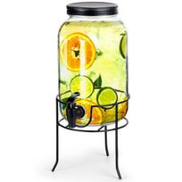 3,2 l talpos stiklainis gėrimams, juodas