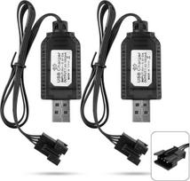YUNIQUE GREEN-CLEAN-POWER – 2x USB įkrovikliai 7.4V 2S LiPo baterijoms (SM-4P jungtis) – su įkrovimo indikatoriumi ir apsauga